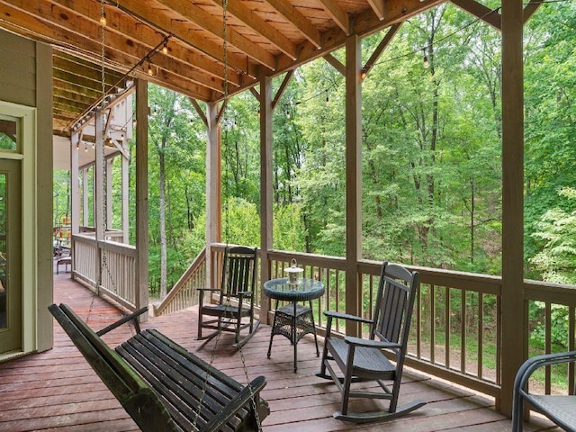 46 Bee Balm Way, Big Canoe, GA 30143 - wooden deck with a view of trees