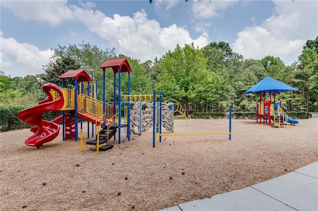 view of jungle gym