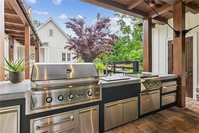 150 Trinity Farm Dr, Canton, GA 30115 - view of patio with exterior kitchen