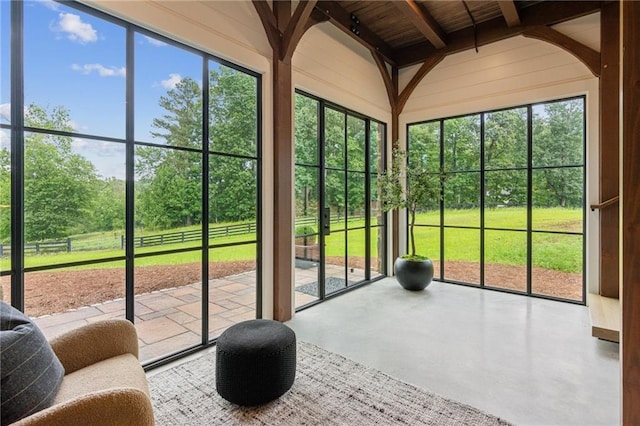 150 Trinity Farm Dr, Canton, GA 30115 - sunroom / solarium with view of wooded area