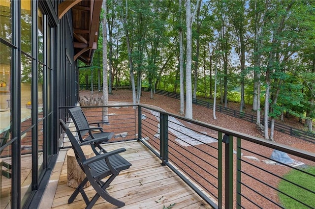 150 Trinity Farm Dr, Canton, GA 30115 - wooden deck featuring view of wooded area