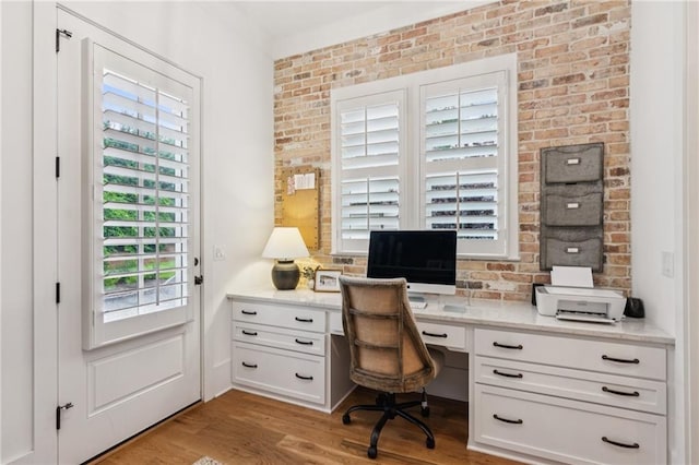 150 Trinity Farm Dr, Canton, GA 30115 - office space featuring plenty of natural light, built in desk, and wood finished floors