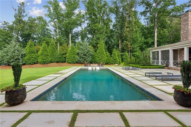 150 Trinity Farm Dr, Canton, GA 30115 - swimming pool with a sunroom and a patio