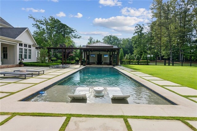 150 Trinity Farm Dr, Canton, GA 30115 - swimming pool featuring a gazebo and a patio area