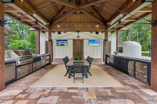 150 Trinity Farm Dr, Canton, GA 30115 - view of patio / terrace with a gazebo, area for grilling, and outdoor dining space