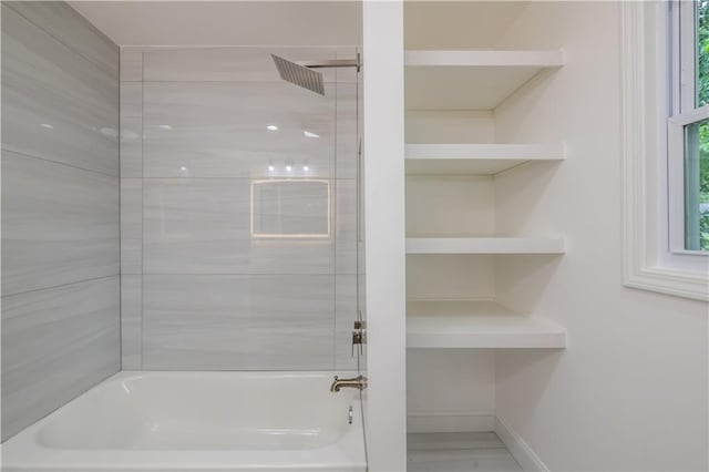 5961 John St, Austell, GA 30106 - bathroom featuring shower / tub combination and baseboards