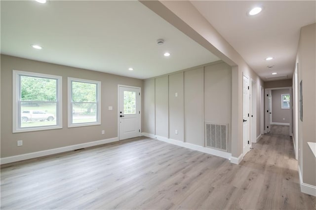 5961 John St, Austell, GA 30106 - entryway with light wood-type flooring and recessed lighting