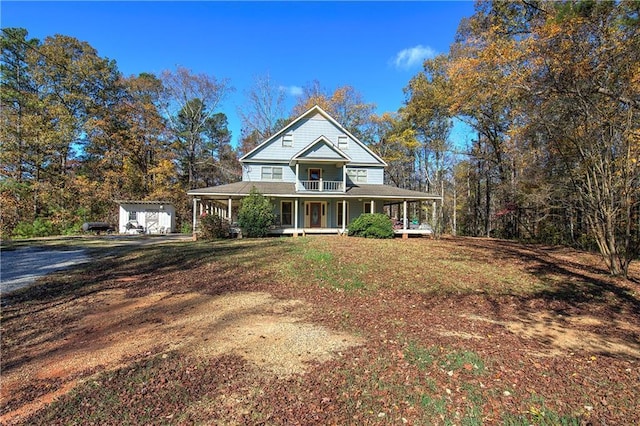 90 Wiley Dr, Douglasville, GA 30134 - farmhouse-style home featuring a porch