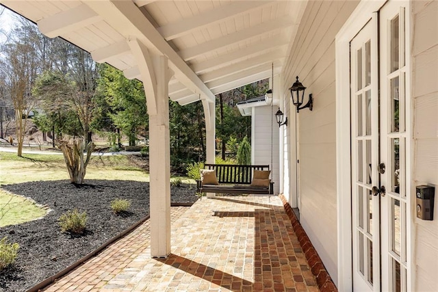 view of patio with covered porch