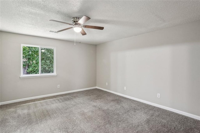 1050 Chapman Cir, Stone Mountain, GA 30088 - empty room with a textured ceiling, ceiling fan, and carpet
