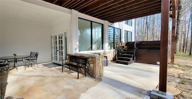 2900 Orchard Rd SW, Conyers, GA 30094 - view of patio with french doors and a hot tub