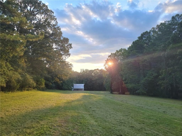 2900 Orchard Rd SW, Conyers, GA 30094 - view of green lawn with a wooded view