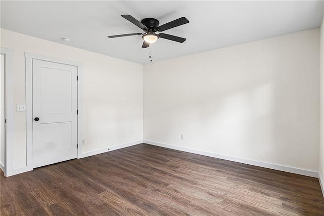 578 Cedar Ave, Atlanta, GA 30318 - unfurnished room with ceiling fan, baseboards, and wood finished floors