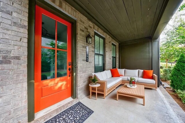 view of patio featuring covered porch