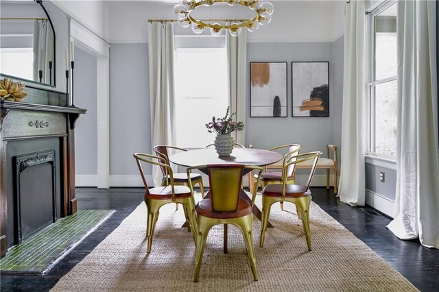 dining room featuring dark hardwood / wood-style floors