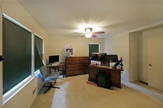 6880 Mark Turner Rd, Lithia Springs, GA 30122 - carpeted office with ceiling fan
