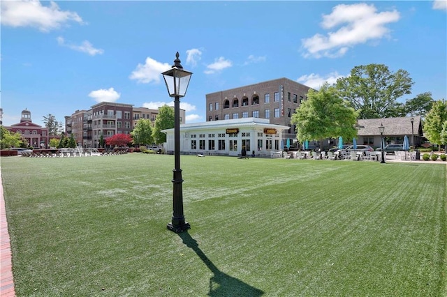 surrounding community featuring a lawn