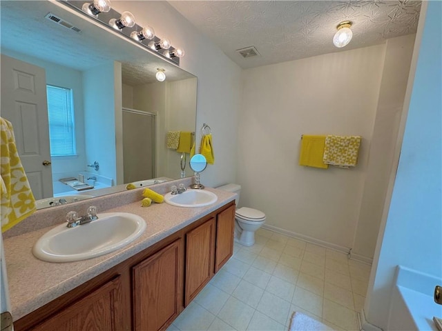 105 Avonwood Cir, Locust Grove, GA 30248 - full bath with a shower stall, a garden tub, double vanity, and tile patterned floors