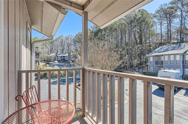 balcony with a residential view