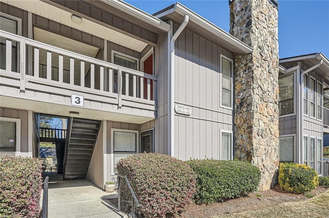 view of property with stairs