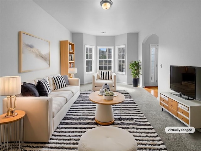 view of carpeted living room