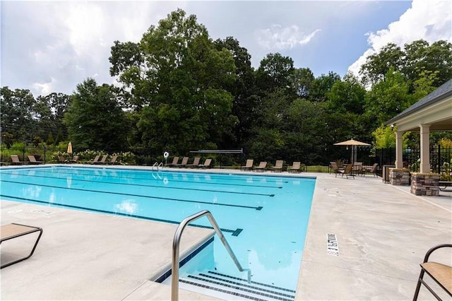 view of pool with a patio