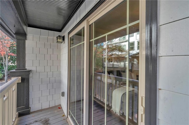 balcony with covered porch