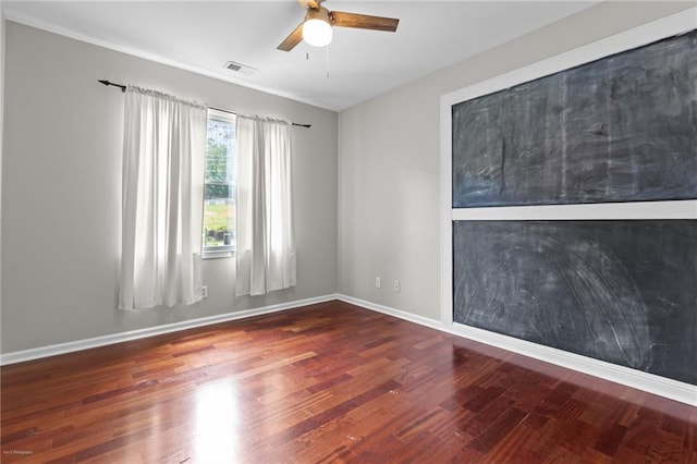 2990 Hearthstone Dr, Cumming, GA 30041 - unfurnished room with ceiling fan, wood finished floors, and baseboards