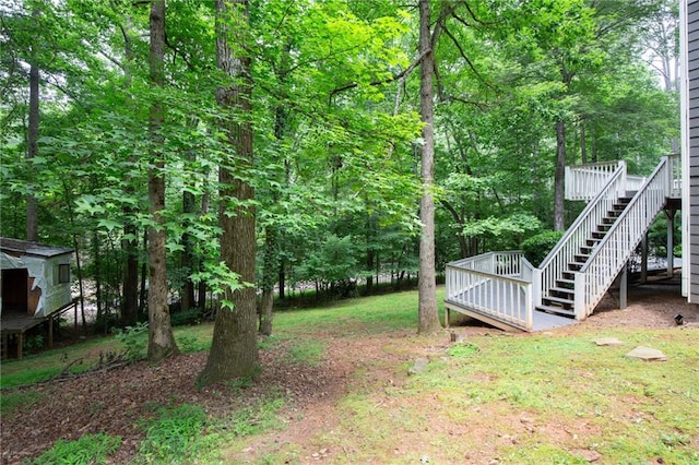 2990 Hearthstone Dr, Cumming, GA 30041 - view of yard with stairway