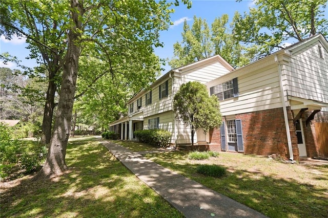 exterior space with a lawn