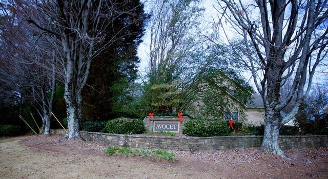 view of community sign