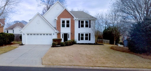 view of front property featuring a garage