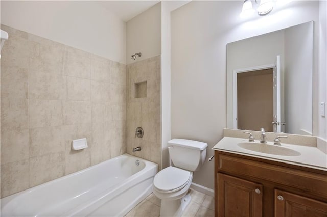 4742 Legacy Cove Ln, Smyrna, GA 30126 - bathroom featuring vanity, shower / washtub combination, and tile patterned floors