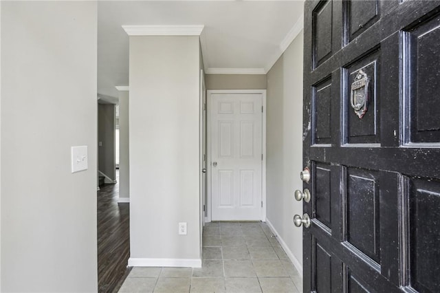 4322 Idlewood Ln, Tucker, GA 30084 - entryway with light tile patterned flooring, ornamental molding, and baseboards