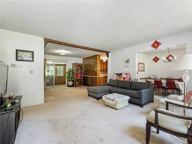 784 San Miguel Dr, Stone Mountain, GA 30083 - living area featuring carpet floors and a textured ceiling