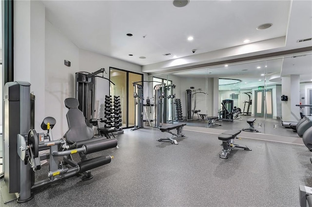 view of exercise room