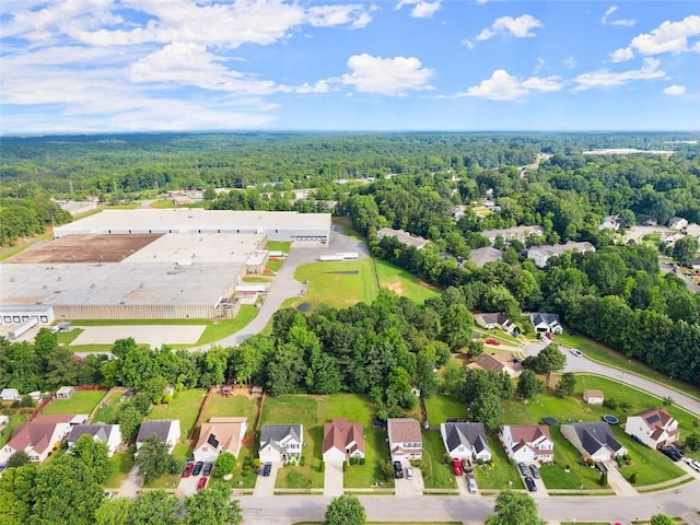 2428 Buena Vista Cir, Gainesville, GA 30504 - aerial overview of property's location featuring a heavily wooded area and nearby suburban area