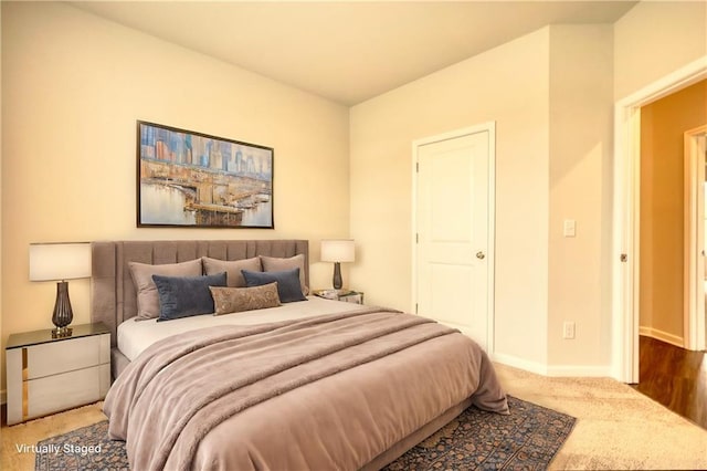 view of carpeted bedroom