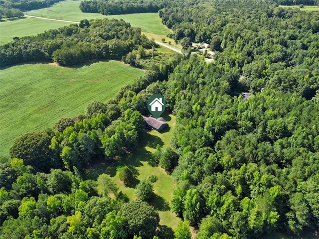 bird's eye view with a rural view