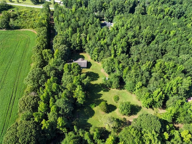 bird's eye view featuring a rural view