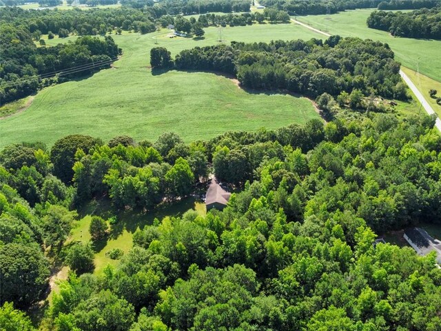 drone / aerial view with a rural view