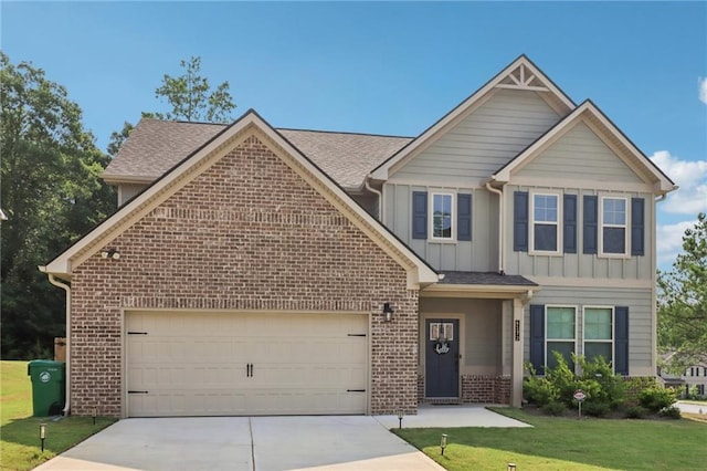 4172 Cedar Commons Way, Conley, GA 30288 - craftsman house featuring brick siding, board and batten siding, driveway, and a front lawn