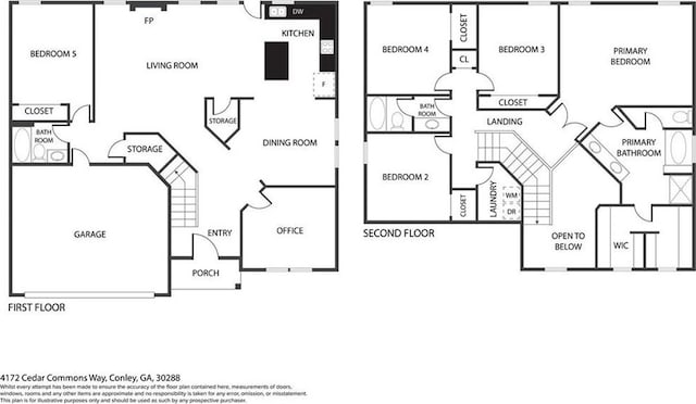 4172 Cedar Commons Way, Conley, GA 30288 - property floor plan