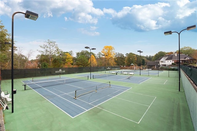 view of tennis court