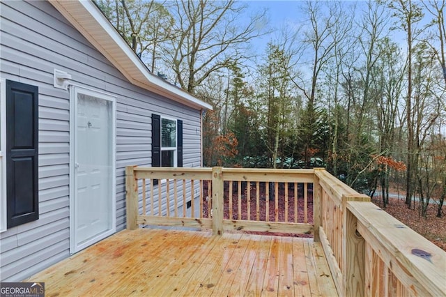 150 Saphire Hill Ct, Clarkesville, GA 30523 - wooden deck featuring view of scattered trees