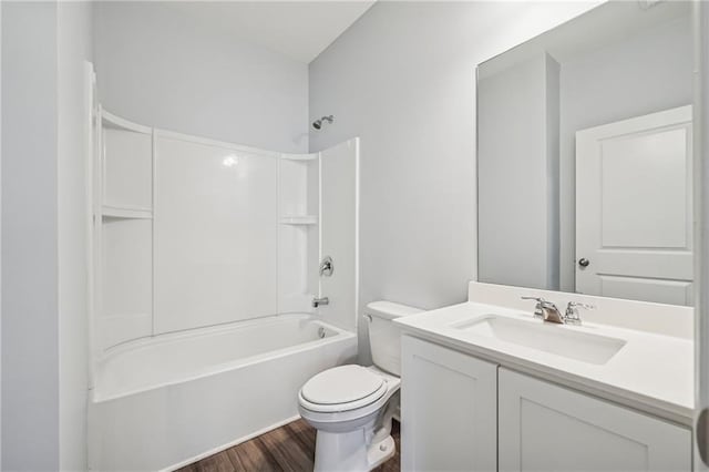 31 Mccall Way, Monroe, GA 30655 - bathroom with wood finished floors, vanity, and shower / bathtub combination