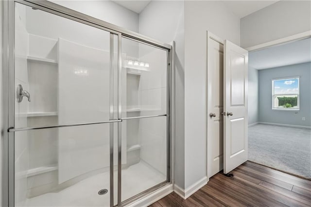 31 Mccall Way, Monroe, GA 30655 - full bath featuring wood finished floors and a shower stall