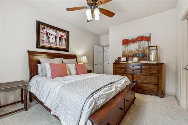 4492 Arbor Crest Ct, Suwanee, GA 30024 - bedroom featuring light carpet and a ceiling fan