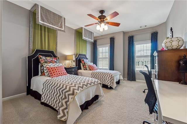 4492 Arbor Crest Ct, Suwanee, GA 30024 - carpeted bedroom with baseboards and ceiling fan