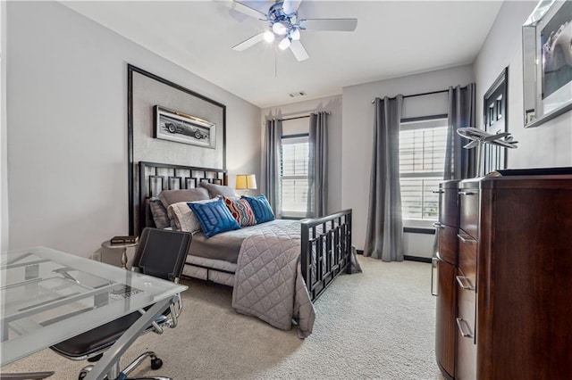 4492 Arbor Crest Ct, Suwanee, GA 30024 - bedroom with light colored carpet and ceiling fan